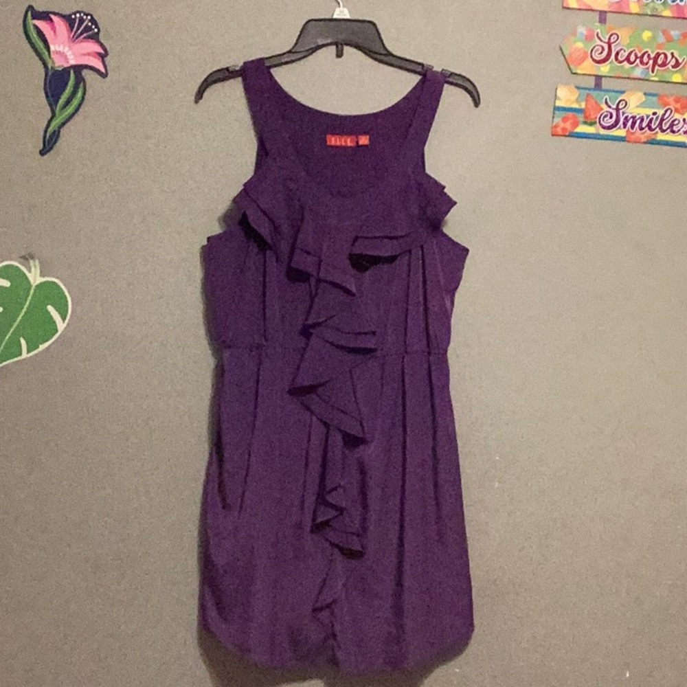 Elle purple ruffle dress.  Size X-Large.